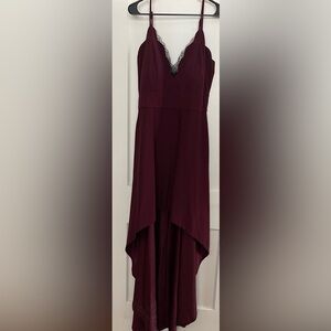 Speechless Strapless Burgundy Dress